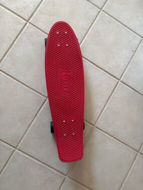 Penny Board Red Mini Cruiser Skateboard for Kids, durable